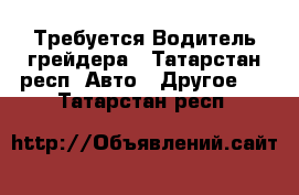 Требуется Водитель грейдера - Татарстан респ. Авто » Другое   . Татарстан респ.